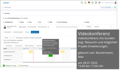 Intranet Software Module Raumbuchung