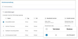 Intranet Software Modul Versionsverwaltung