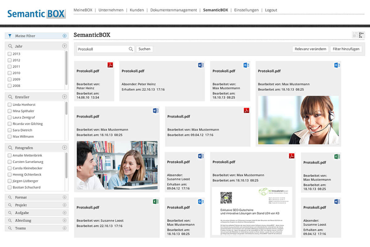 Intranet Software SemanticBOX Erweiterungen Intranet Software SemanticBOX