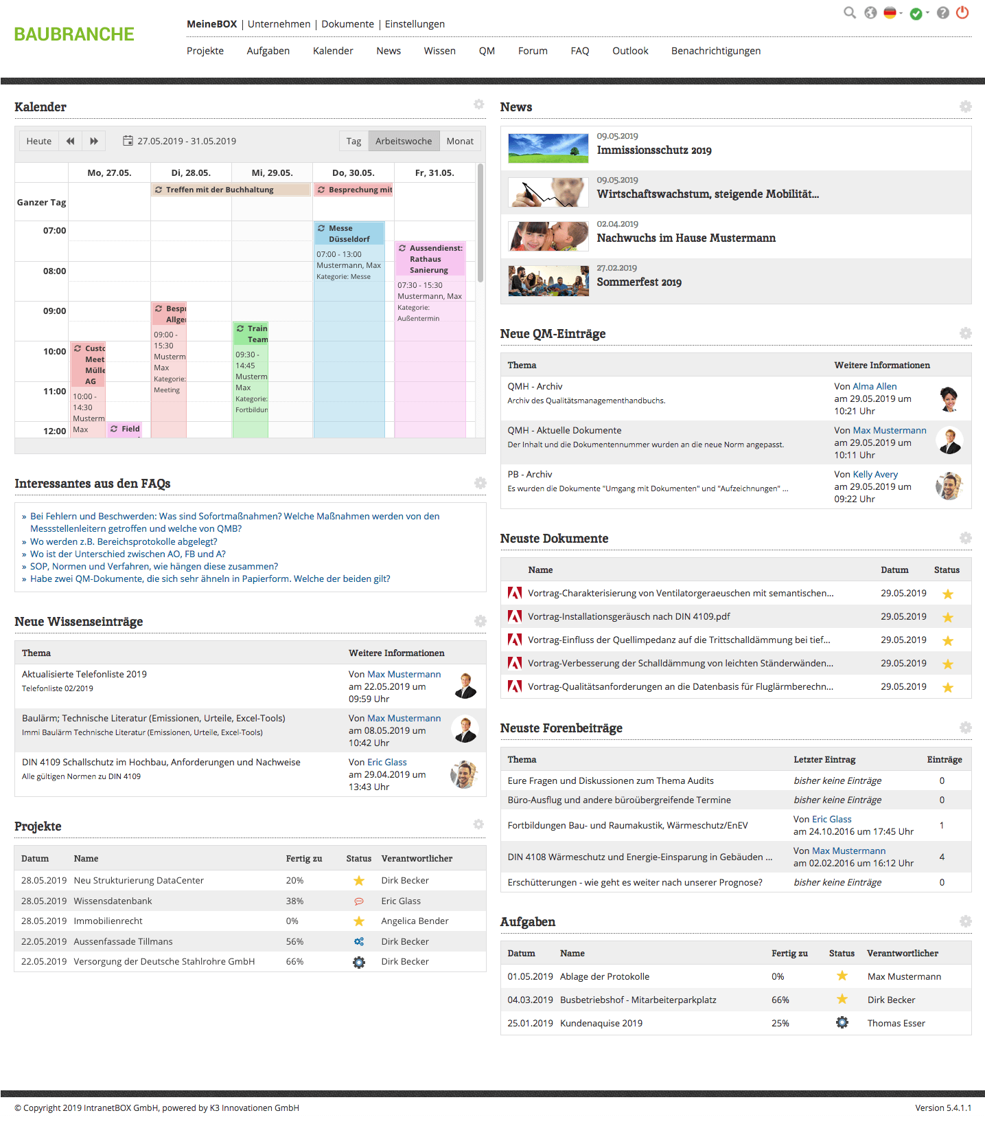 Baubranche Baubranche Intranet