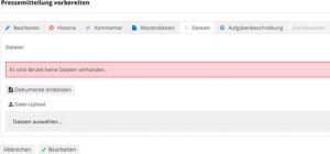 Workflow Software Datei Upload Dokumente