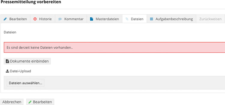 Workflow-Mehrwerte Workflow-Mehrwerte Datei-Upload