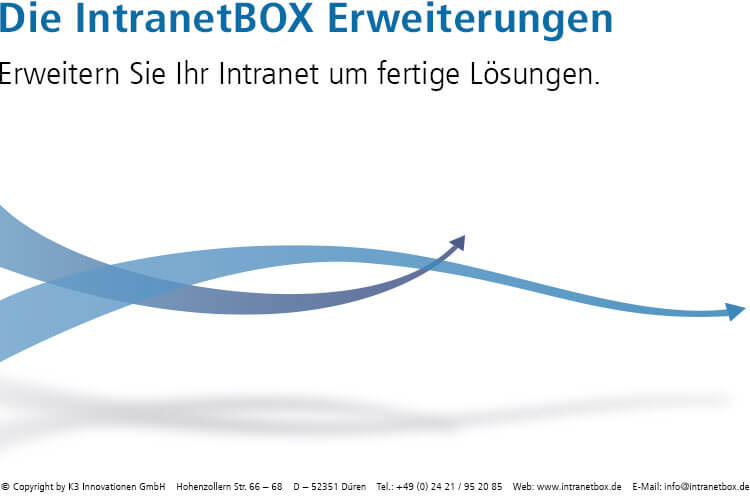 Intranet Software Broschüre Erweiterungen