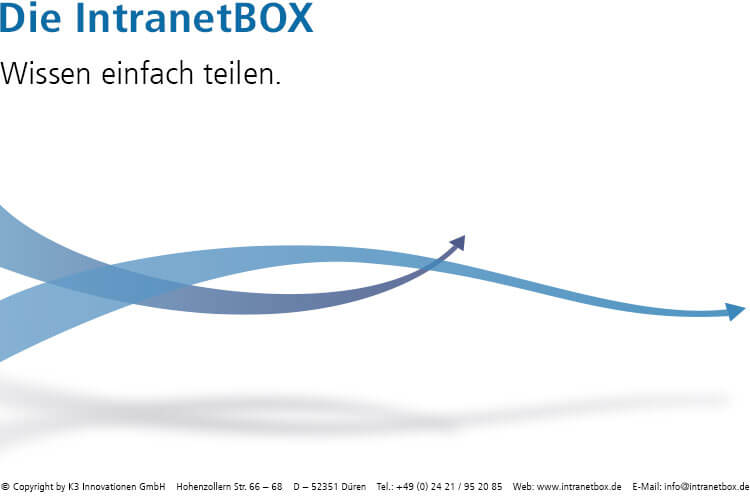 Intranet Software Broschüre IntranetBOX