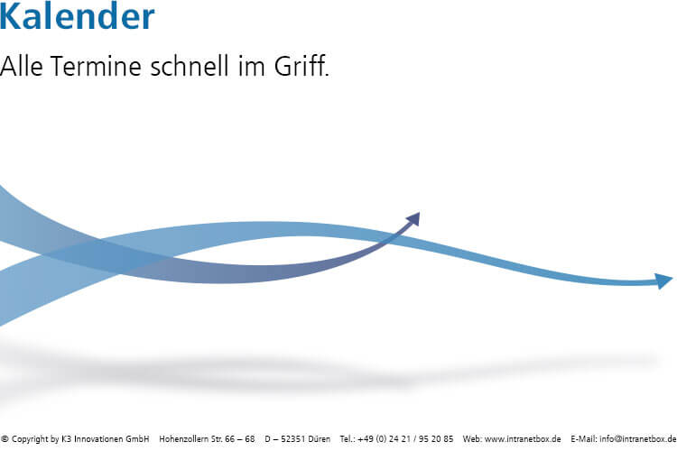 Intranet Software Broschüre Kalender