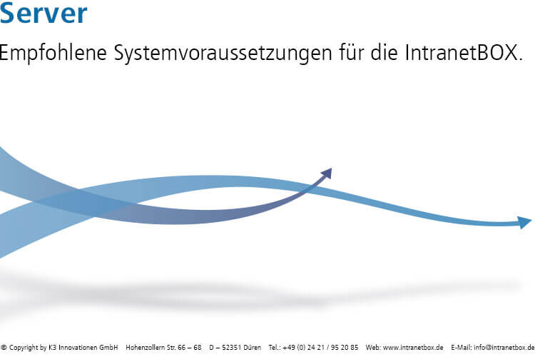 Intranet Software Broschüre Systemvoraussetzungen